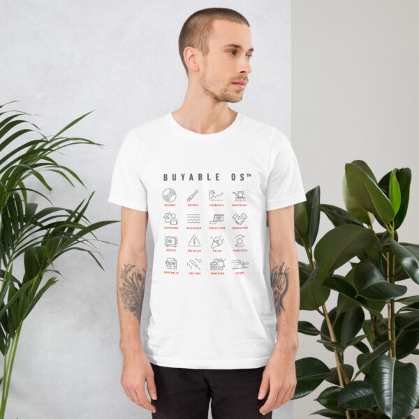 BUYABLE OS™ Unisex t-shirt – White