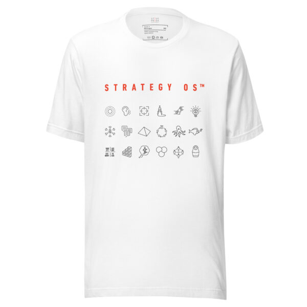 STRATEGY OS™ Unisex t-shirt – White
